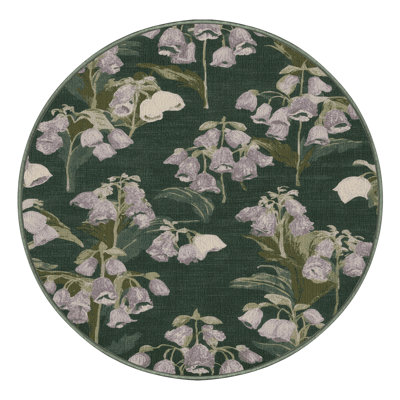 Tapis vert botanique lavable à la machine