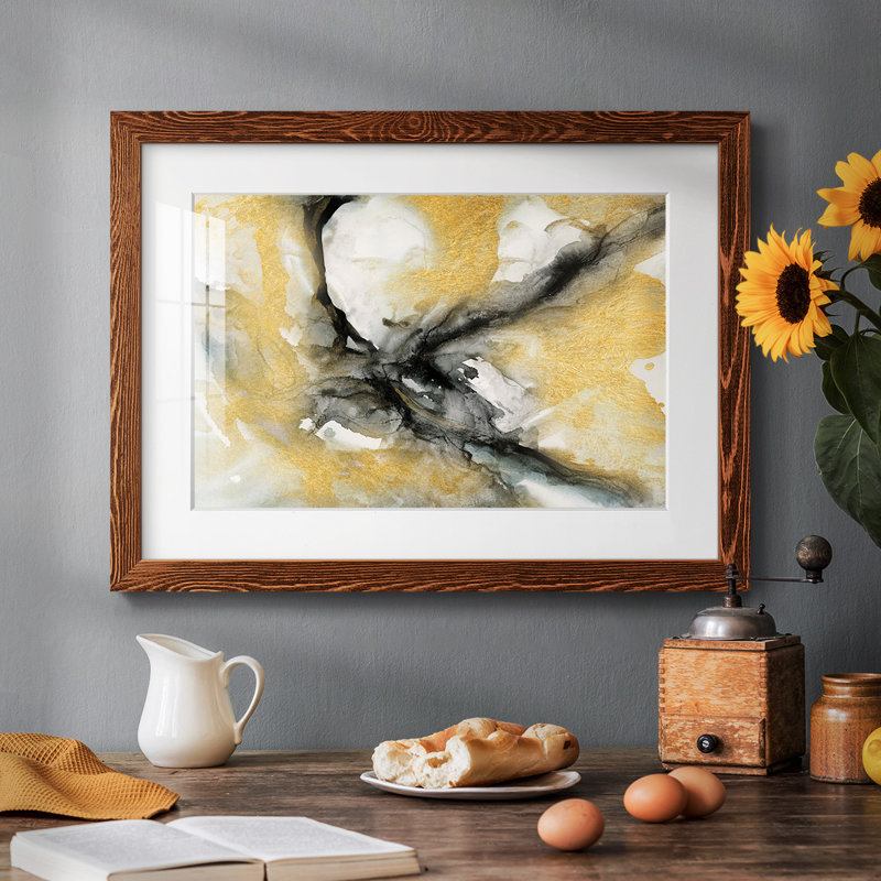 Golden Harmony - reproduction encadrée rustique avec tableau mat, H 28 po x l 42 po, Érable
