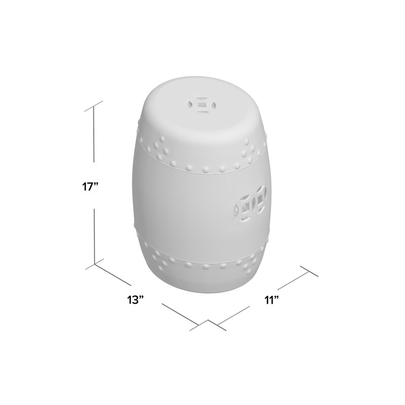 Asa Garden Stool, White