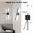 28 In. 1-light Black Led Wall Sconces, Dimmable Wireless Rgb Wall Light, Removable Battery Compartment, 350°rotate, (2-pack)-721365078