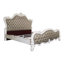 Lit Sicily, cadre sculpté classique, similicuir gris touffeté-112254056-122056822
