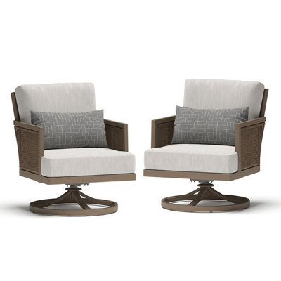 Chaise de patio pivotante avec coussins Sunbrella Piche