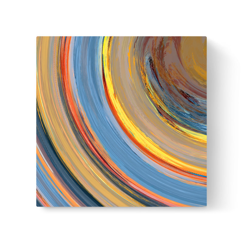 Inner Rings III - peinture sur toile tendue, H 8 po x l 8 po