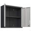 Armoire de rangement murale en métal avec porte verrouillable et 1 tablette 1 tiroir ouvert pour garage, entrepôt, assemblage requis (armoire)