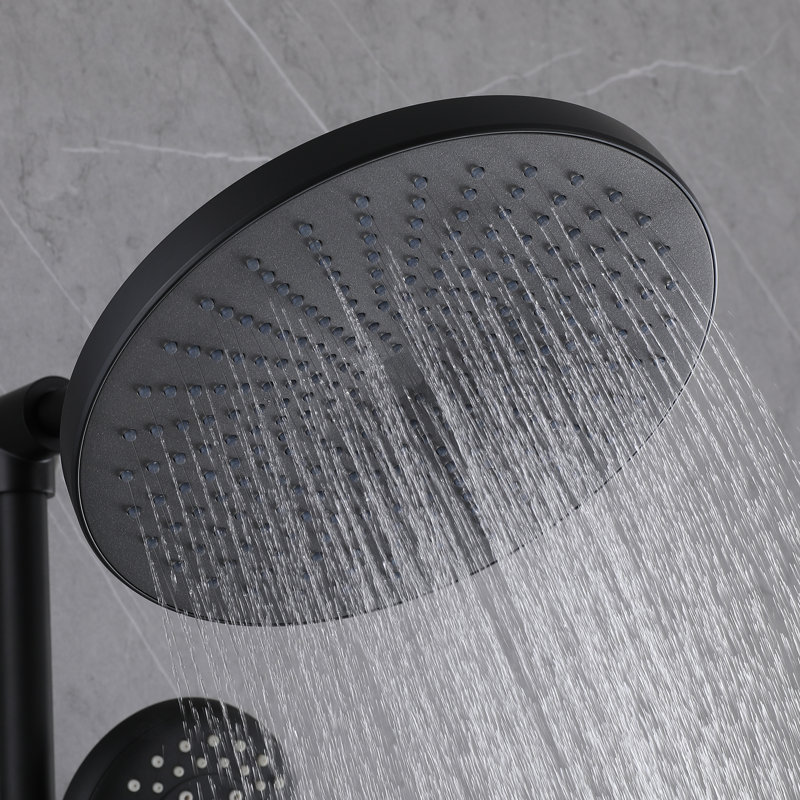 10" Round Shower Head with Handheld Rough-In Valve Pressure Balancing Valve