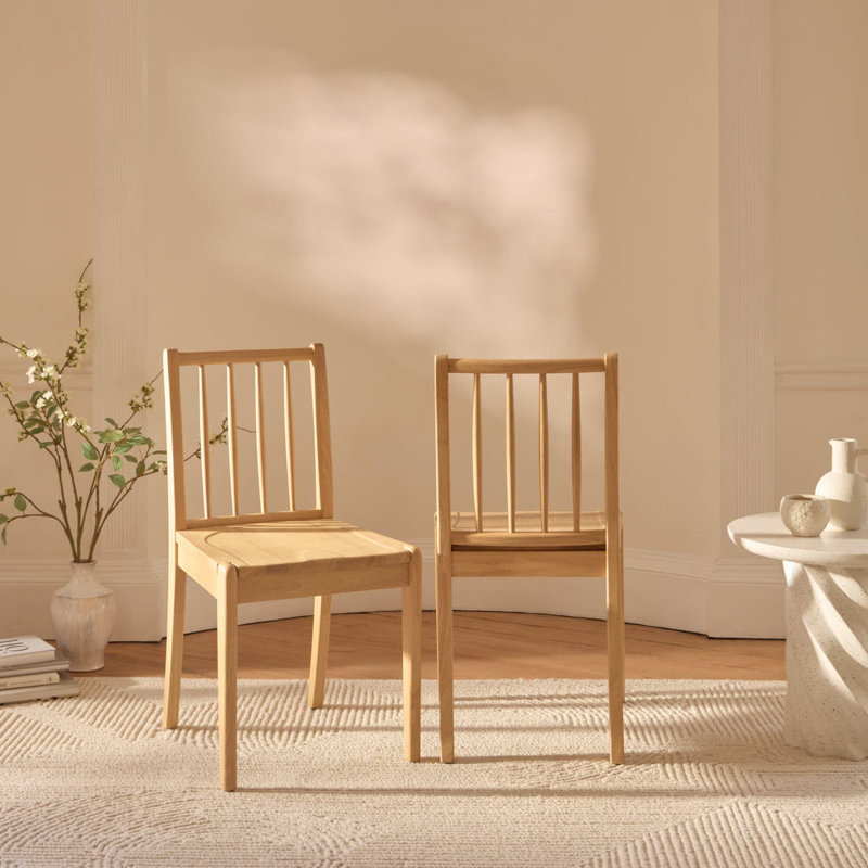 Dining Chairs - Set of 2, Pale Oak