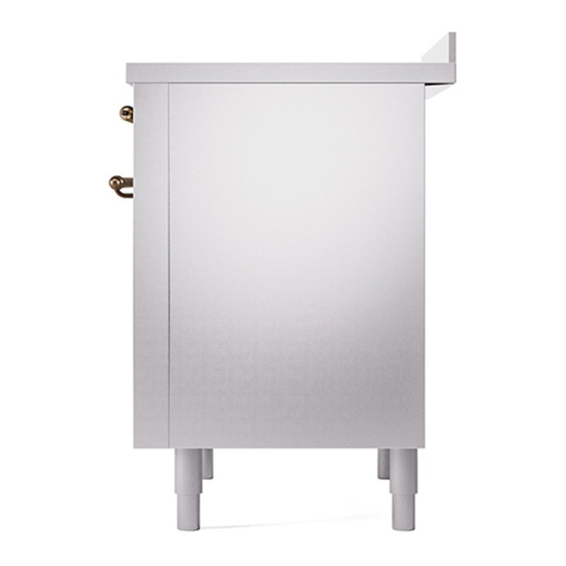 ILVE Nostalgie II 36 in Induction Range, Stainless Steel/Bronze