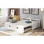 Lit de jour extensible avec couchette, lit de jour en bois avec couchette, blanc (OLD SKU: WF194887AAK)-463215040