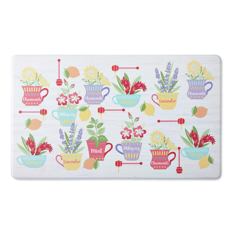  Tapis de cuisine multicolore, tisane, l 18 po x L 30 po, 1 pièce