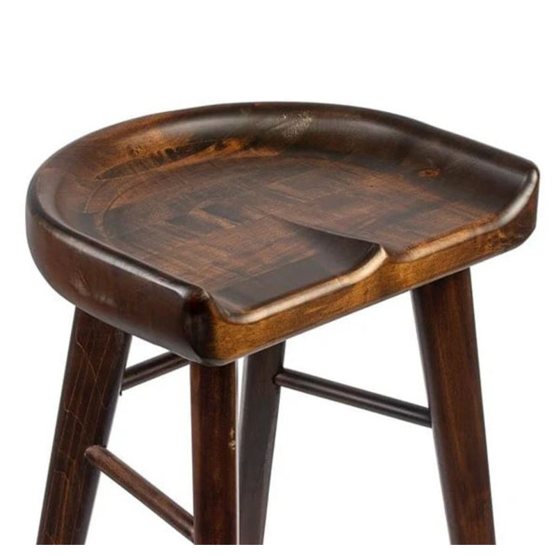 Tabouret en bois massif Canadian Tractor, Tabouret de bar (siège d'une hauteur de 29 po)