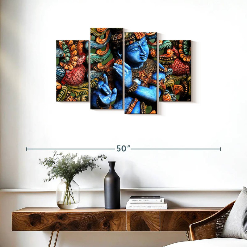 " Beautiful Krishna " 4 - Pieces, 22" H x 36" W x 1" D