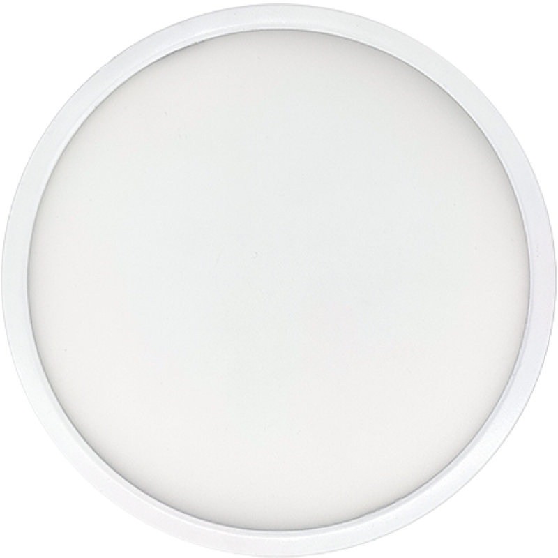 9 Inch Flush Mount Ceiling Light, 17 Watt LED, White Finish, 3000K Soft White, 1400 Lumens, Dimmable, White