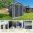 Plastic Outdoor Storage Shed with Floor, Lockable Door, and Vents for Backyard and Lawn Organization-123772218-123772219
