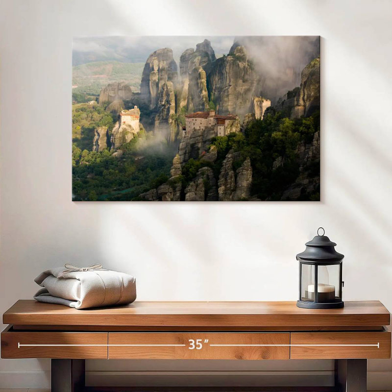 Adella Greek Meteora Monastery, 16" H x 24" W