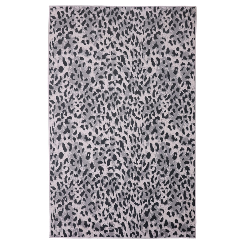 Tapis gris clair / noir Eagleview, Tapis de couloir 2 pi x 4 pi