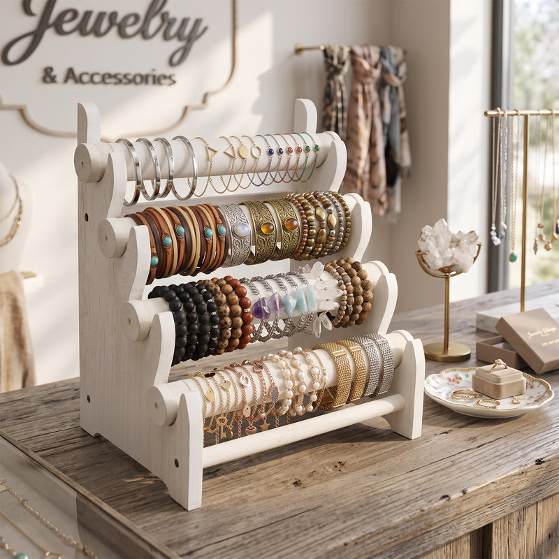 Ethanjames Jewellery Stand, White