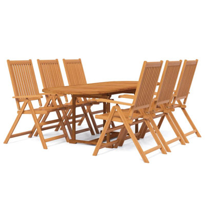 Jameeka 6 - Person Acacia Patio Dining Set with