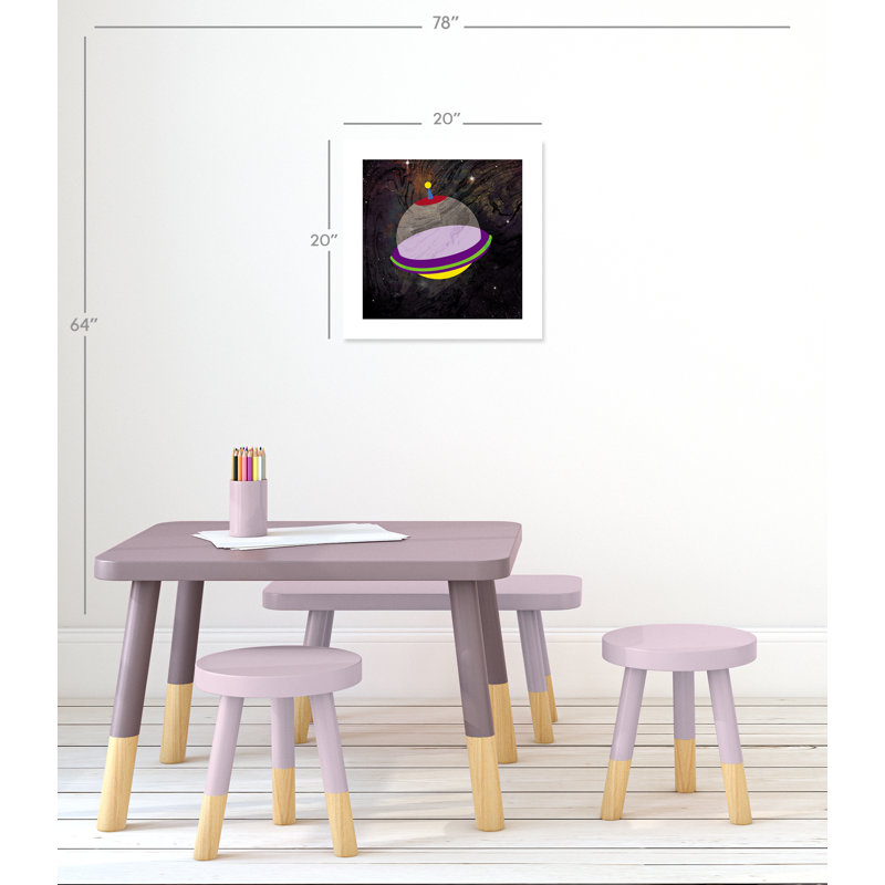 Impression sur papier roulée «Spaceship Adventure Three», H 20 po x l 20 po x P 1 po, Papier