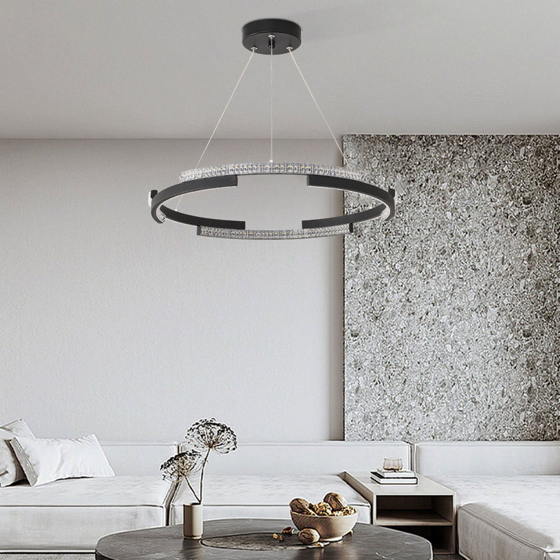 Luminaire suspendu à intensité variable moderne à DEL 19,68 pouces à hauteur réglable