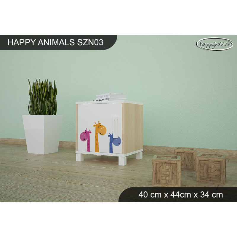 Nightstand, White/Oak