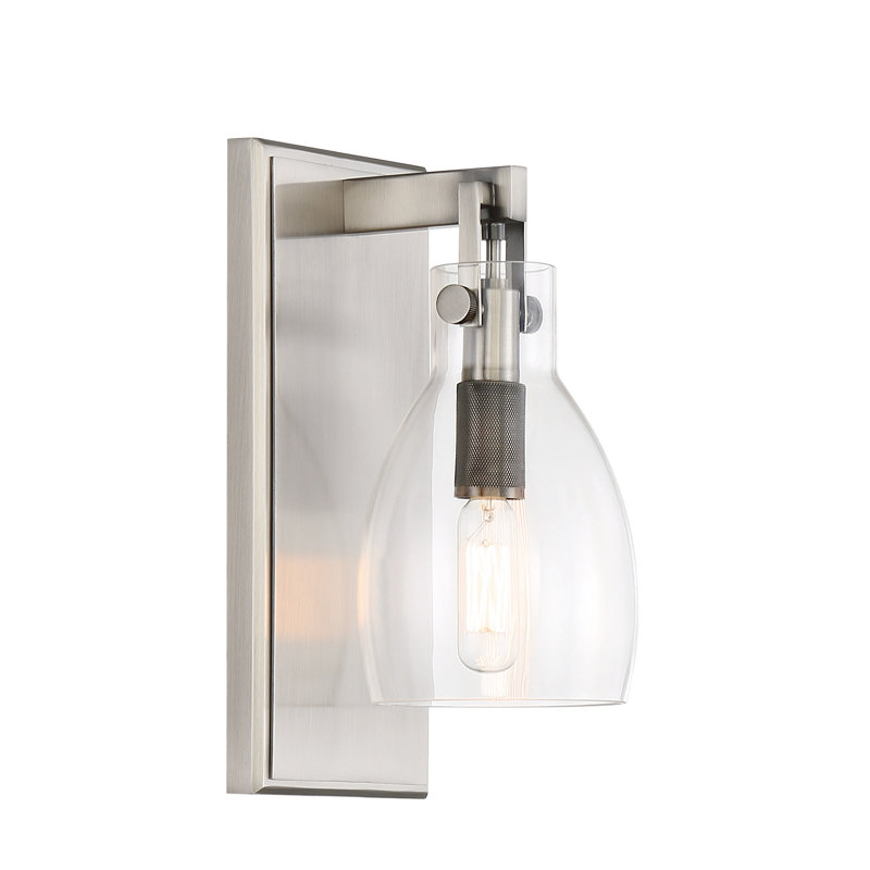 Longshore Tides Beyla Plated Pewter With Clear Vanity Light