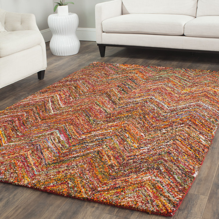 Sonata Chevron Cotton Hand Woven Area Rug