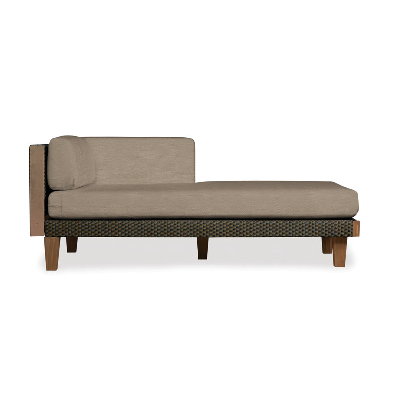 Catalina Outdoor Teak Chaise Lounge, Mink, Fife Aruba