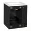 Armoire de salle de bain avec lavabo, 1 porte et tablette latérale-717420950