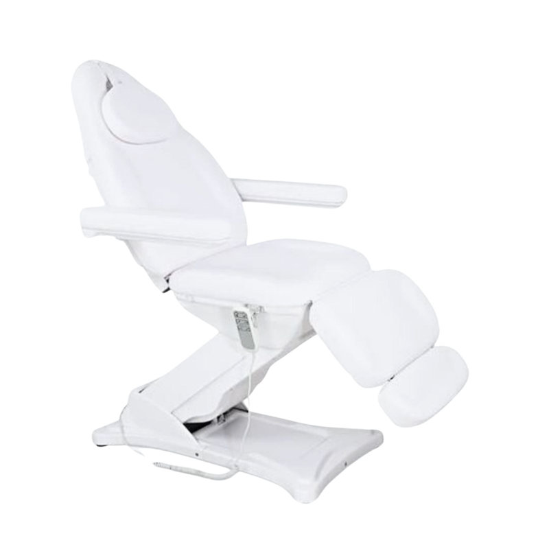 Faux Leather Power Recliner, White Faux Leather