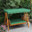 Outsunny 3 Seater 2-in-1 Wooden Garden Swing Seat Swing Chair Dark Green