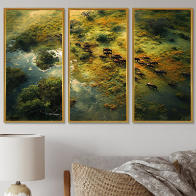 Castanon - ensemble d'art mural paysage africain