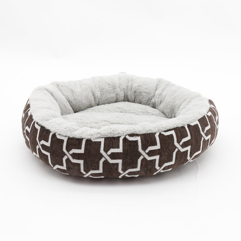 Tara Round Cat Cuddler Bed, Chocolate