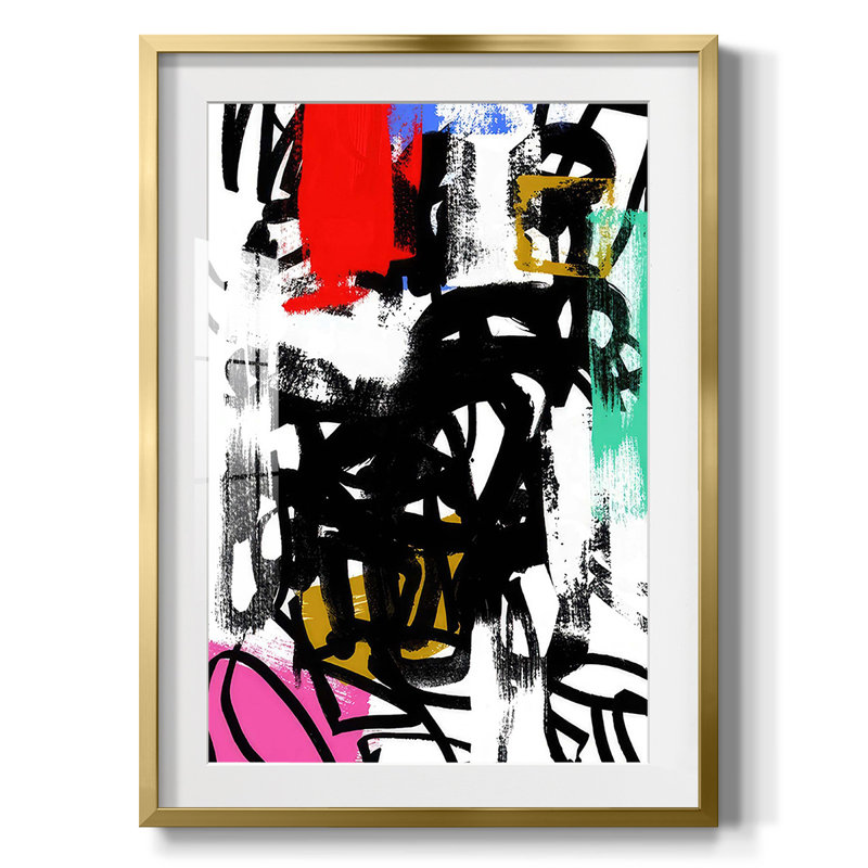Letra II - impression encadrée, H 25,5 po x l 17,5 po, Doré