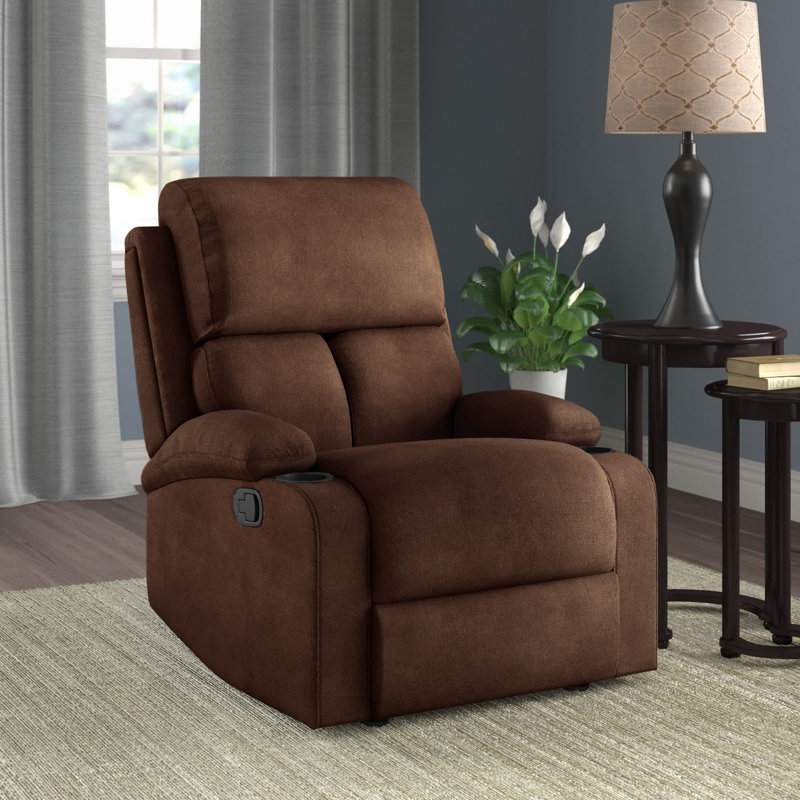 Fauteuil inclinable Piontek, Velours chocolat