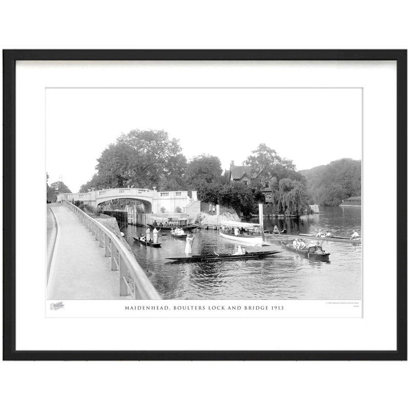 Maidenhead, Boulters Lock And Bridge 1913 by Francis Frith - Single Picture Frame Print, 28cm H x 36cm W x 2.3cm D