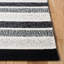 Tapis rayé noir en laine et coton Bardon-86585723