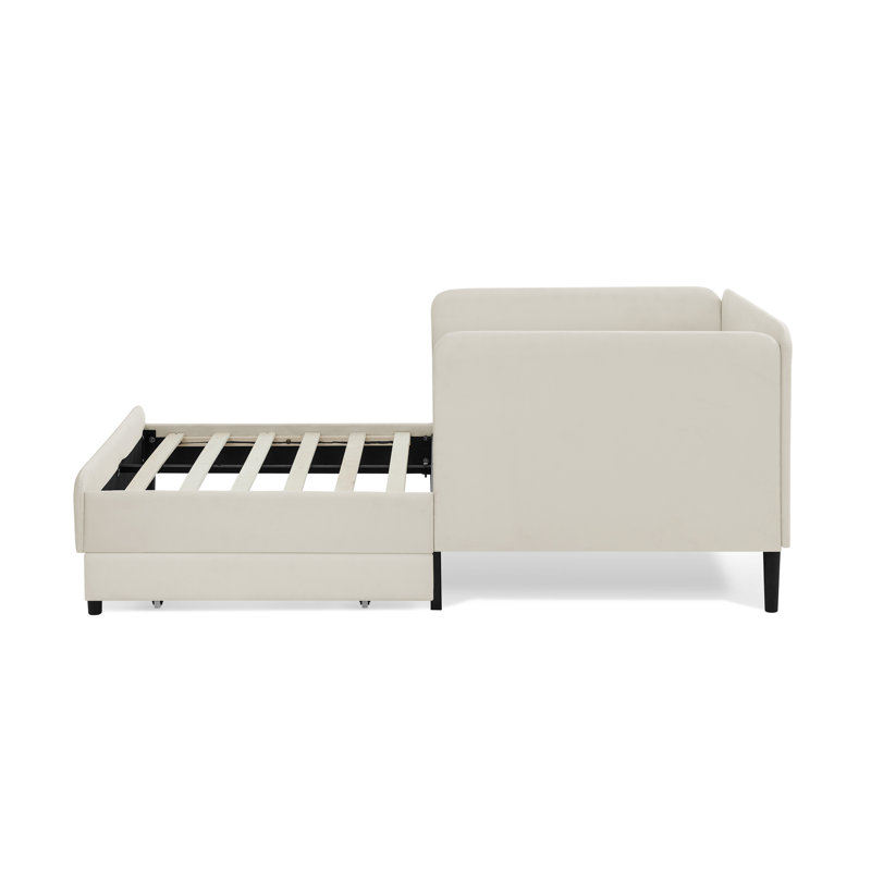 Canapé-lit rembourré polyvalent en velours avec rangement pour la vie moderne