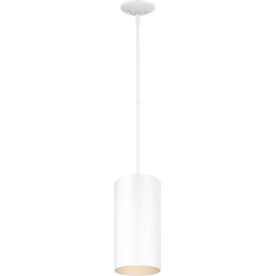 Mini-luminaire suspendu en aluminium blanc 1 lumière pour l'intérieur ou l'extérieur