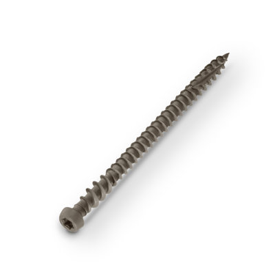 #10 x 2 3/4 in. Spanish Walnut Star Drive Flat Undercut Epoxy Color Match Deck Screws (100-Pieces)