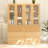 71" H X 94.5" W Bookcase Cabinet With Glass Doors & Large Storage Drawers(2A+2D)