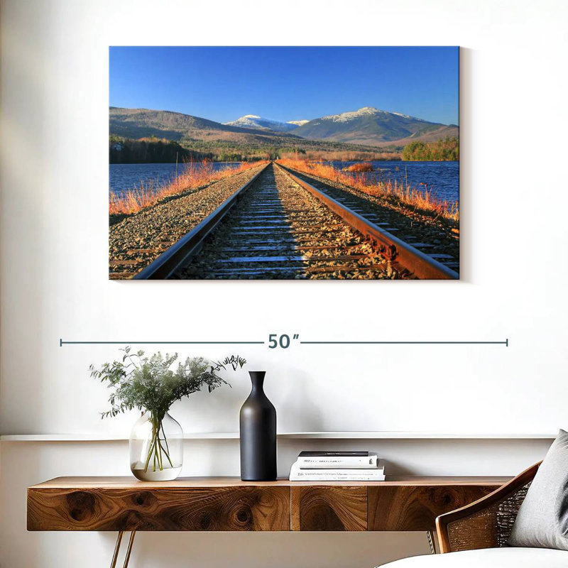 Lilie Androscoggin River Train Tracks, 26" H x 39" W