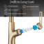 360° Rotating Single Handle Kitchen Sink Waterfall Faucet with Pull Down Sprayer (Only 1 Faucet)-119222230