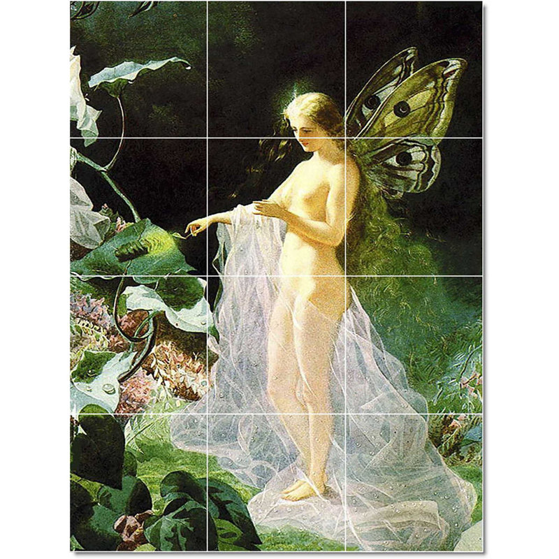 Carreau de céramique décorative 12,75 po x 17 po 4,25 po x 4,25 po, John Simmons Mythology W22706