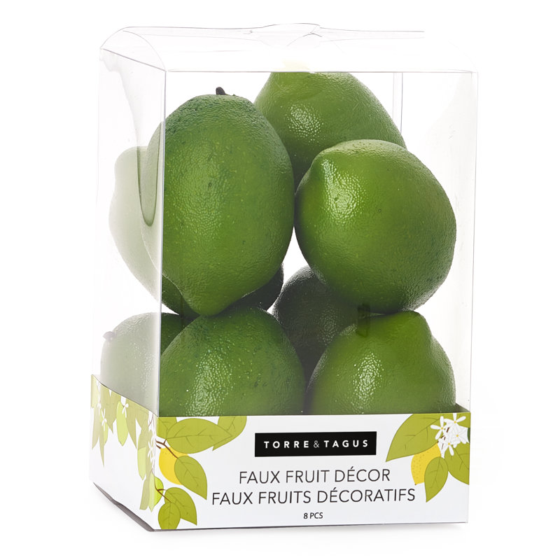 Orchard Lifelike Artificial Limes (Set of 8), Green
