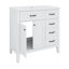 Meuble-lavabo 36 po avec lavabo en céramique 36 po, meuble-lavabo autoportant avec 2 tiroirs-803225947