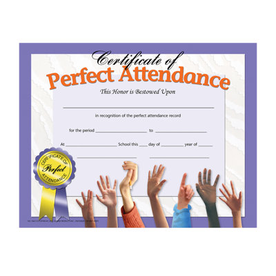 Certificat de présence parfaite