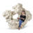 White Stone Colossal with Seat Sculpture