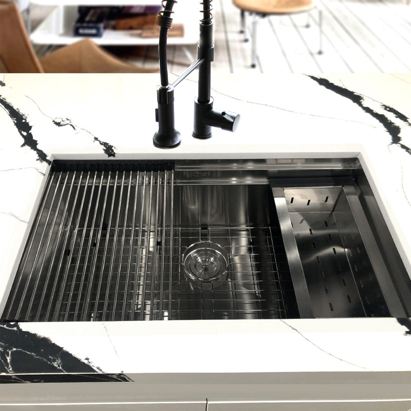 Pro Series Small Radius Undermount Stainless  Kitchen Sink with Accessories