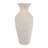 Sculptural Ribbed Paper Mache Table Vase For Home Decor - Stylish Tall Flower Vase For Living Room, Bedroom, Or Office Decor - Ivory & White