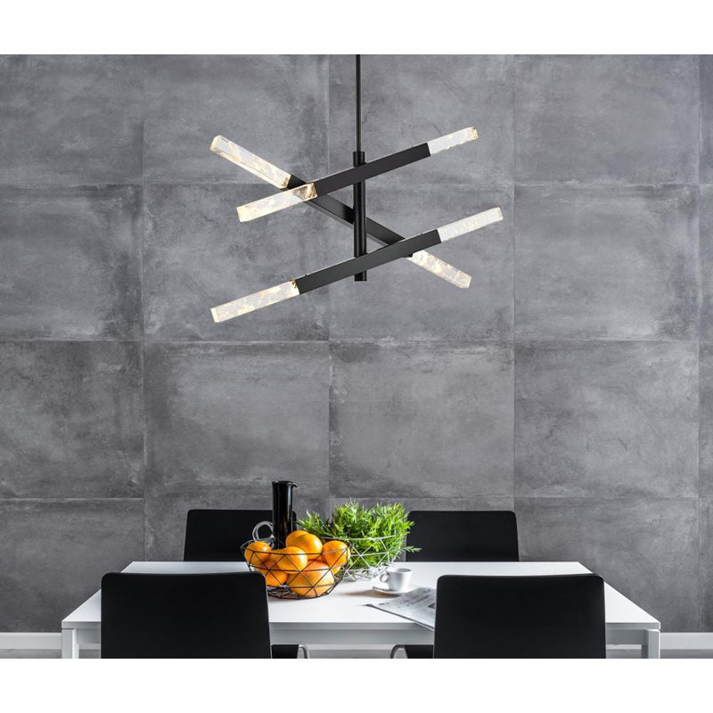 Luminaire suspendu 3 barres Axil, Noir, noir, noir, noir